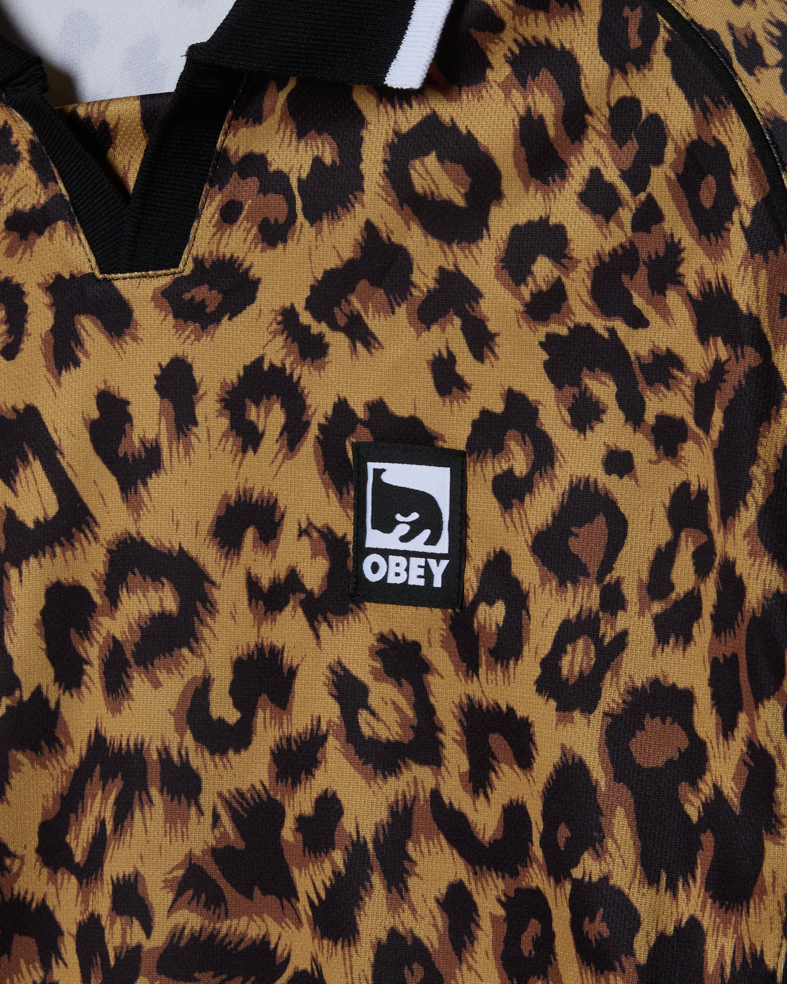 POLO COLLAR SPORTS SHIRT - LEOPARD MULTI