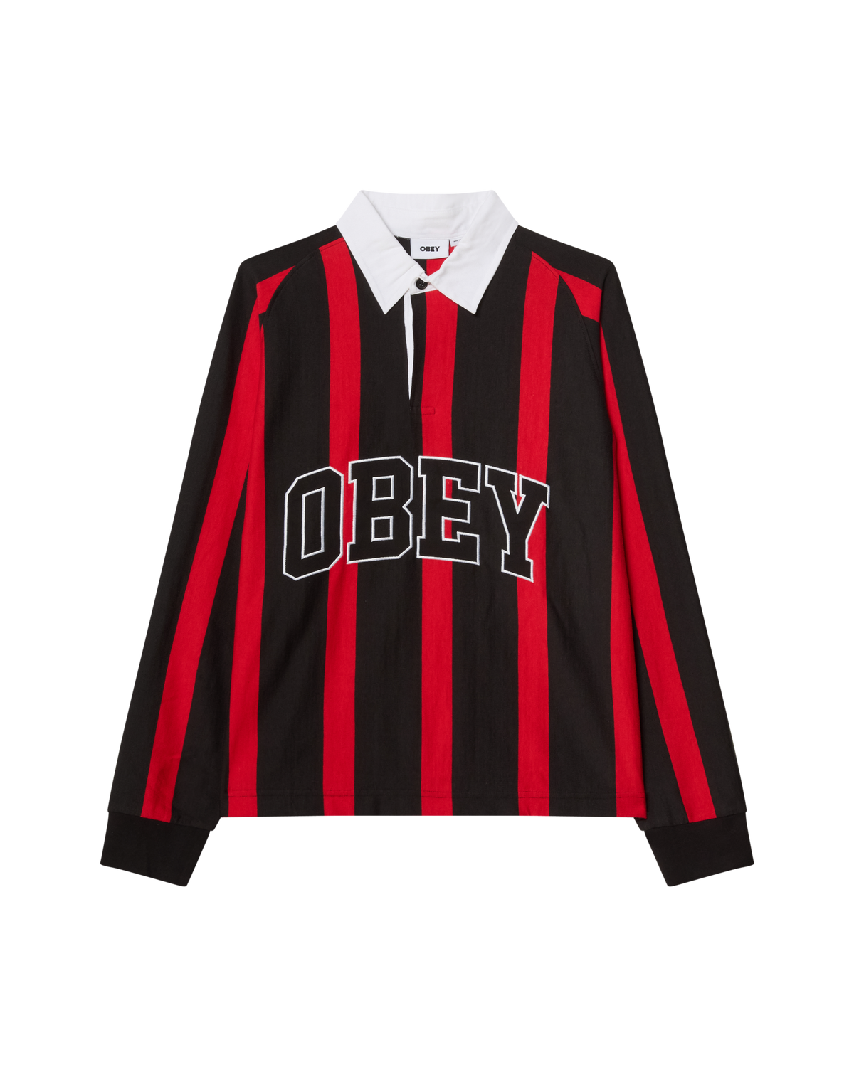 LANDON LS STRIPE POLO - BLACK MULTI