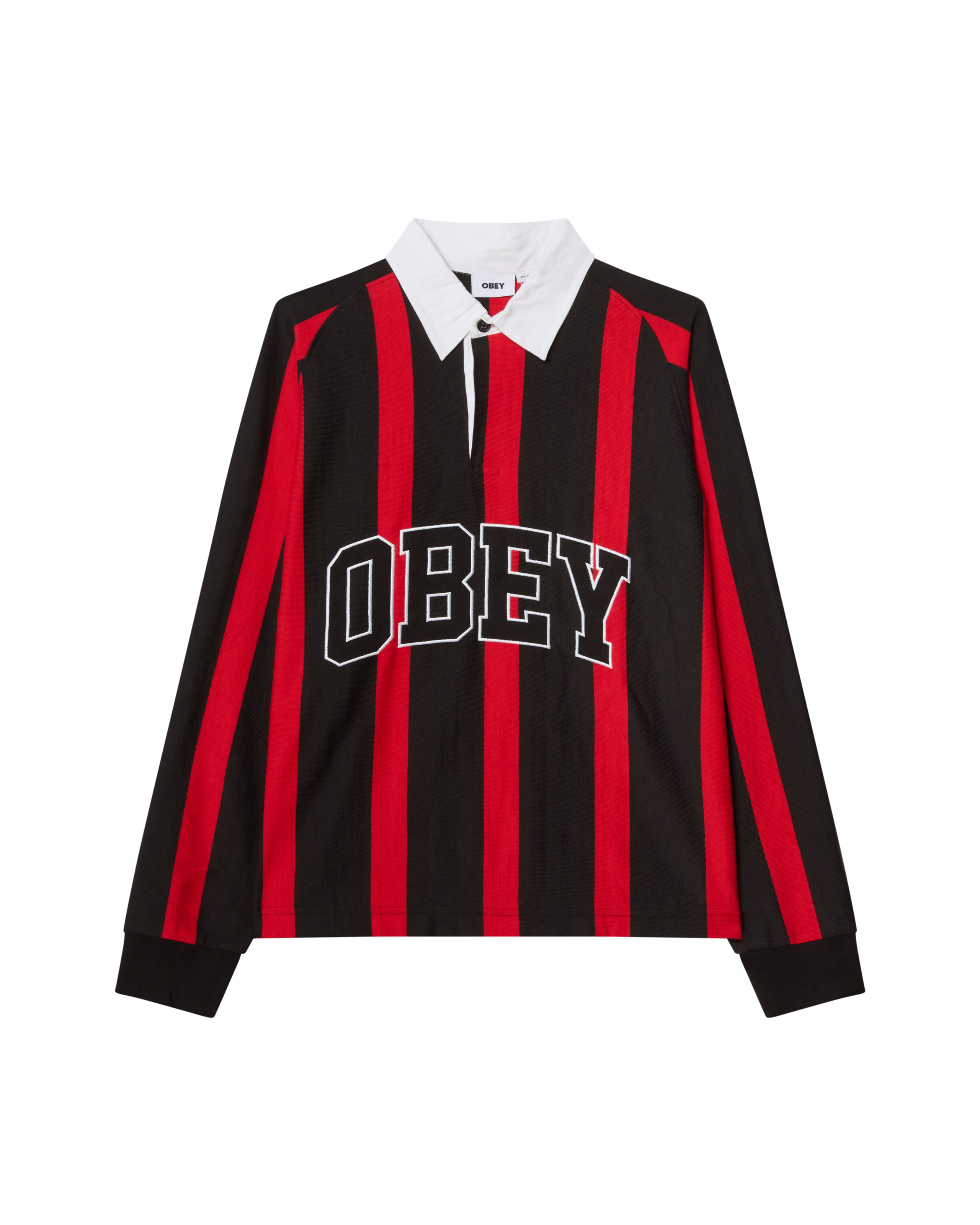 LANDON LS STRIPE POLO - BLACK MULTI