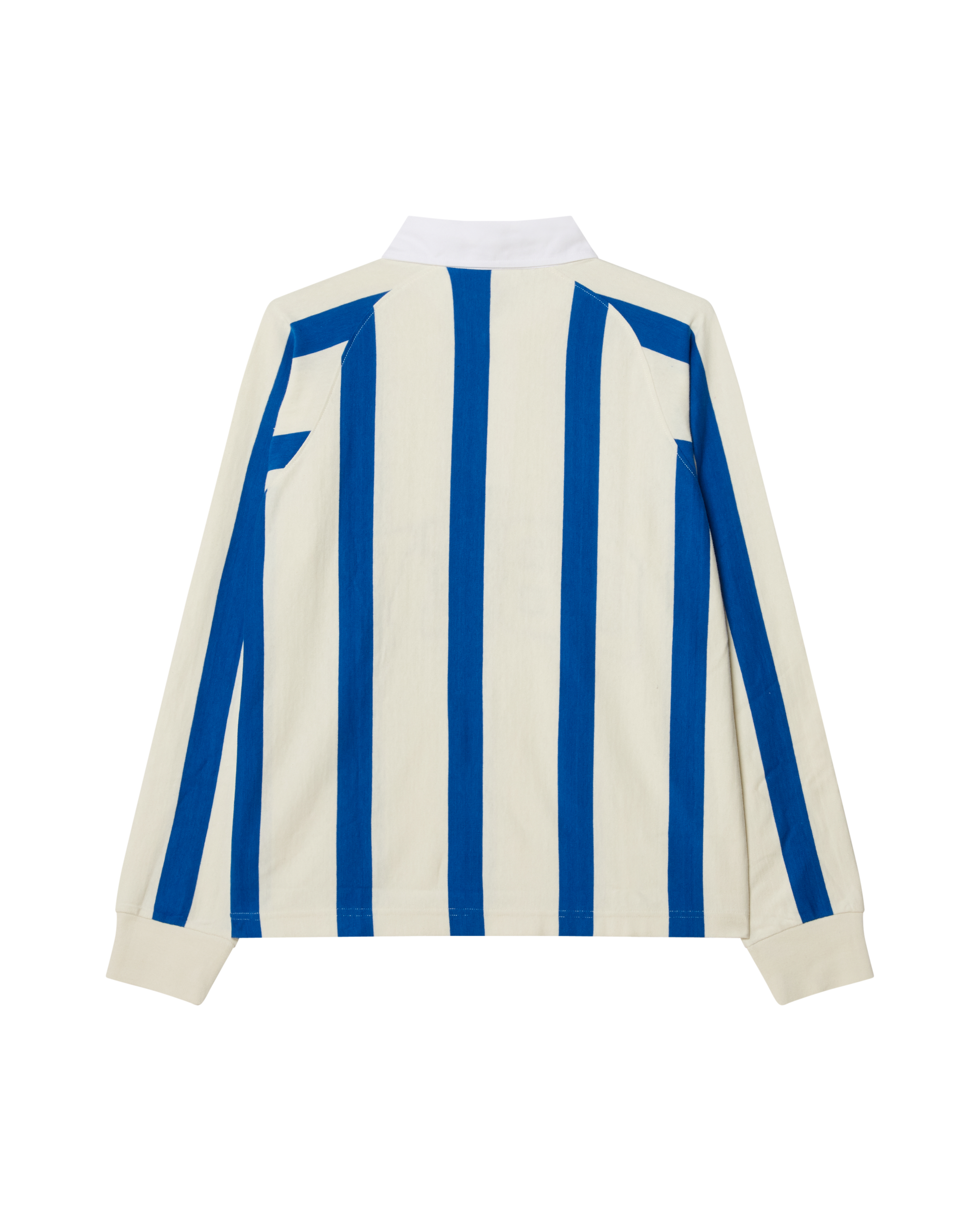 LANDON LS STRIPE POLO - WHITE MULTI