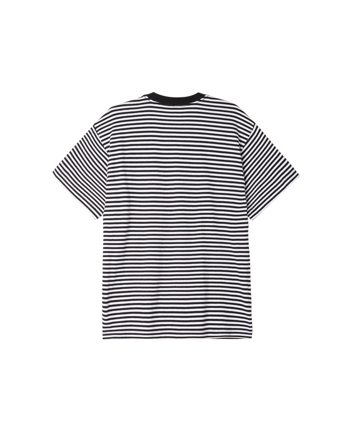 ESTABLISHED WORKS EYES STRIPE TEE SS - BLACK MULTI