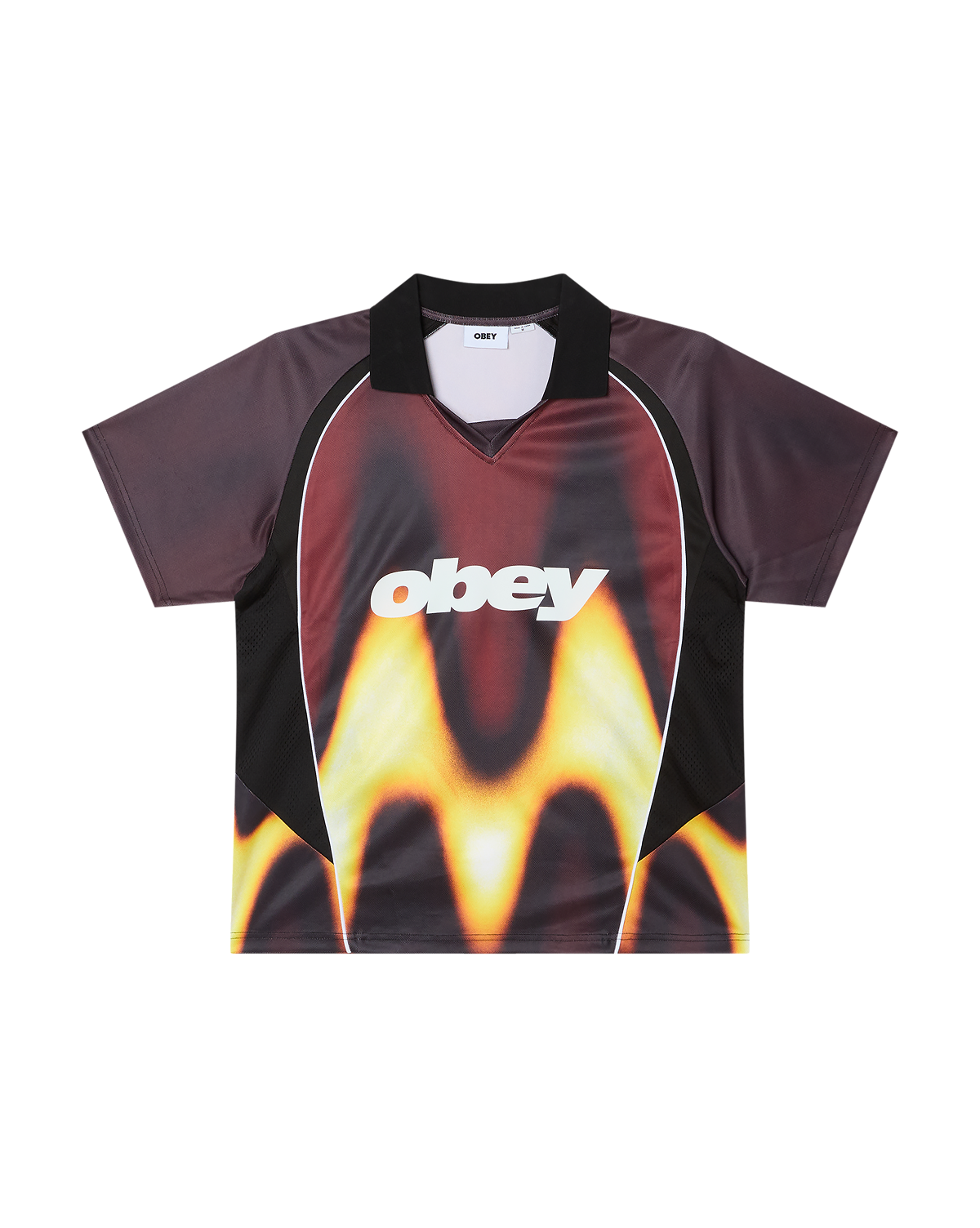 BLURRED SOCCER JERSEY - BURNT RED MULTI