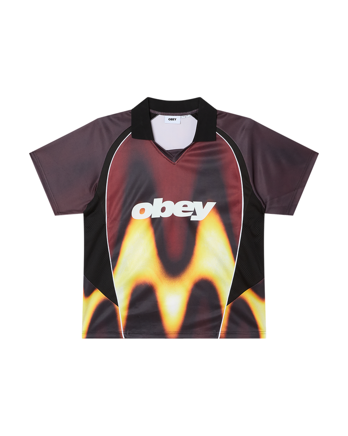 BLURRED SOCCER JERSEY - BURNT RED MULTI