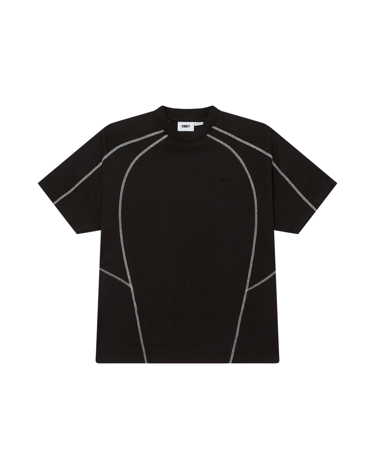 CONTRAST STITCH T-SHIRT - DIGITAL BLACK