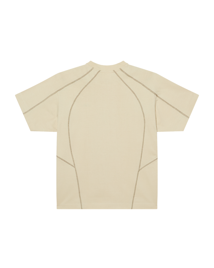 CONTRAST STITCH T-SHIRT - SILVER BIRCH