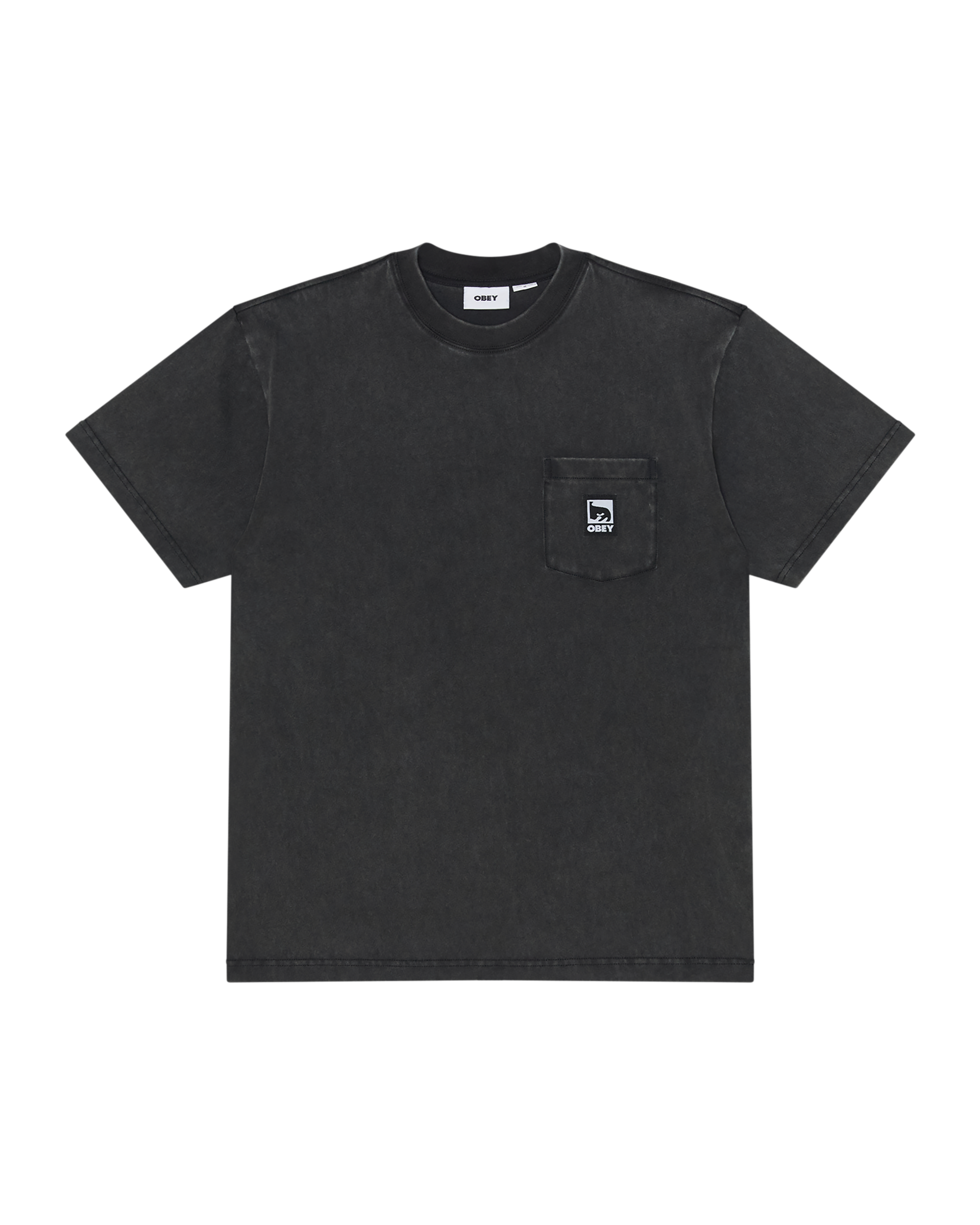 POST POCKET T-SHIRT - DUSTY BLACK LIMO