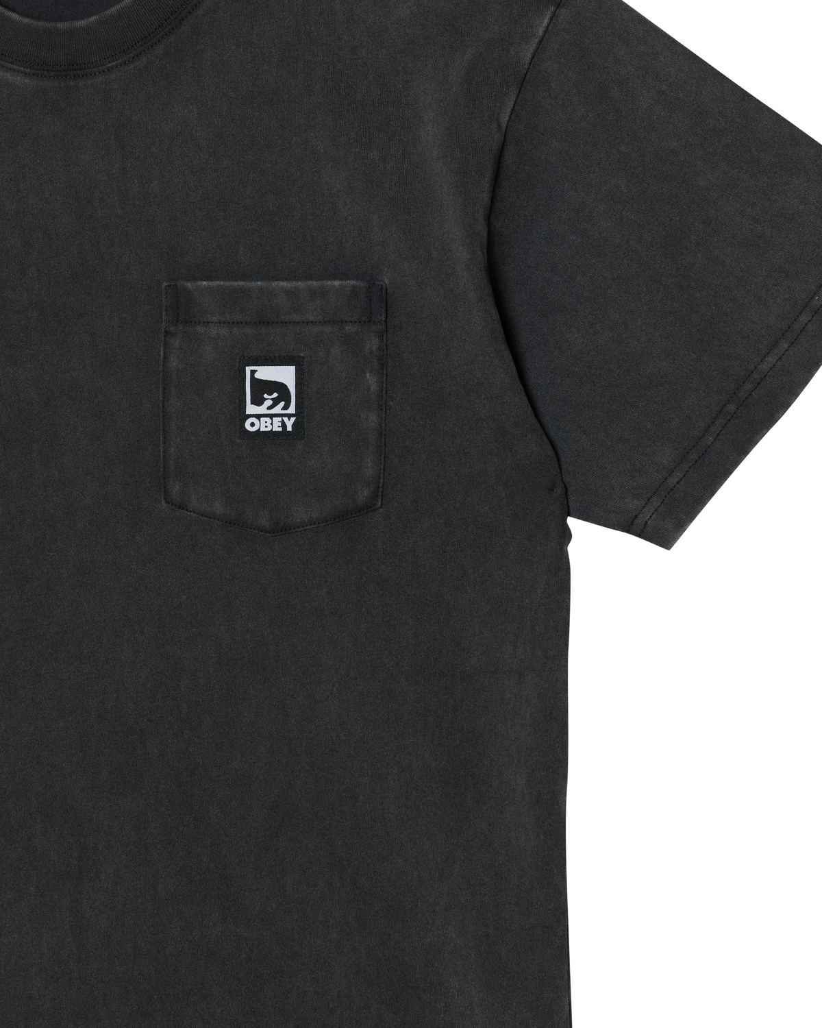 POST POCKET T-SHIRT - DUSTY BLACK LIMO