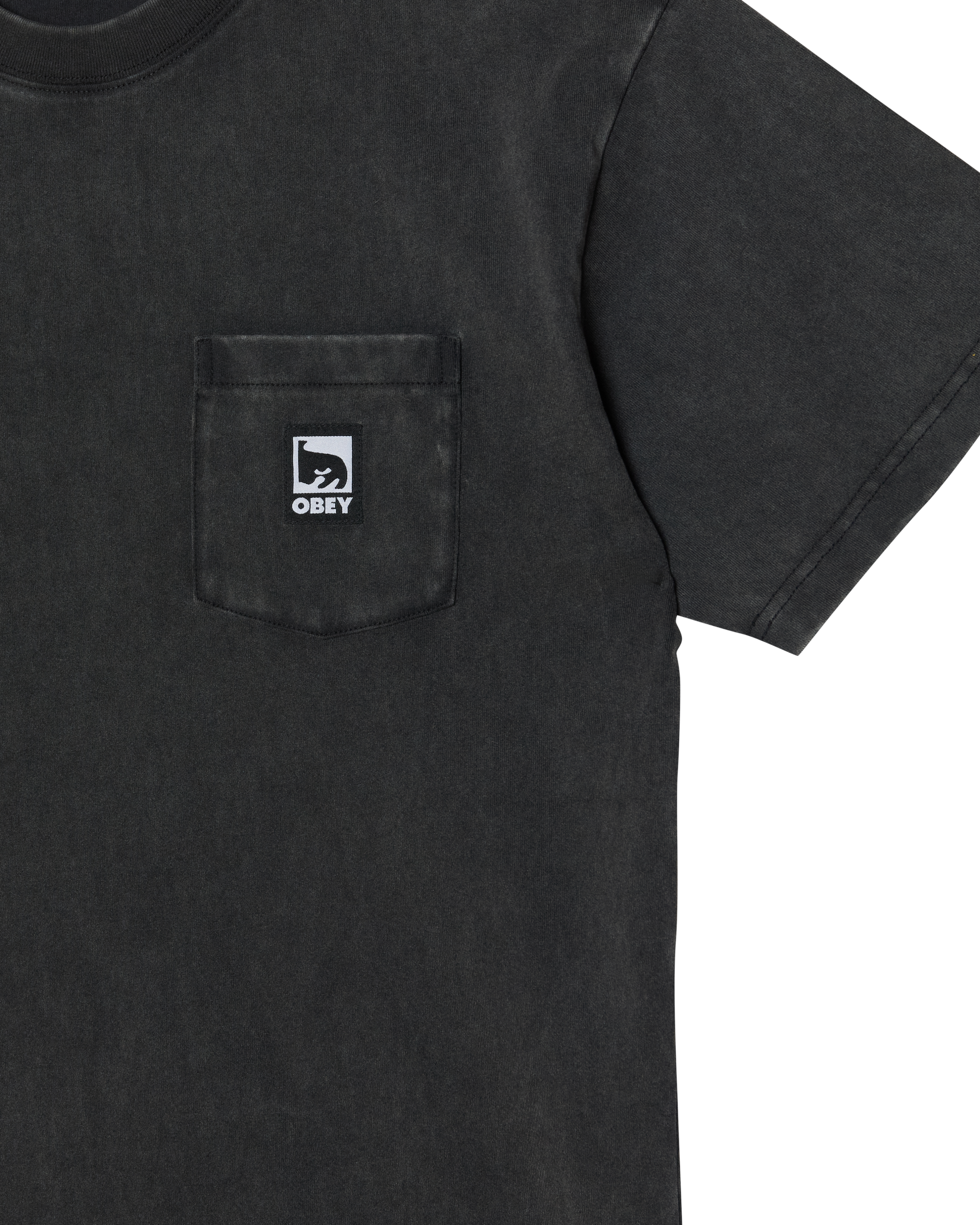 POST POCKET T-SHIRT - DUSTY BLACK LIMO