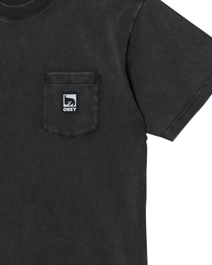 POST POCKET T-SHIRT - DUSTY BLACK LIMO