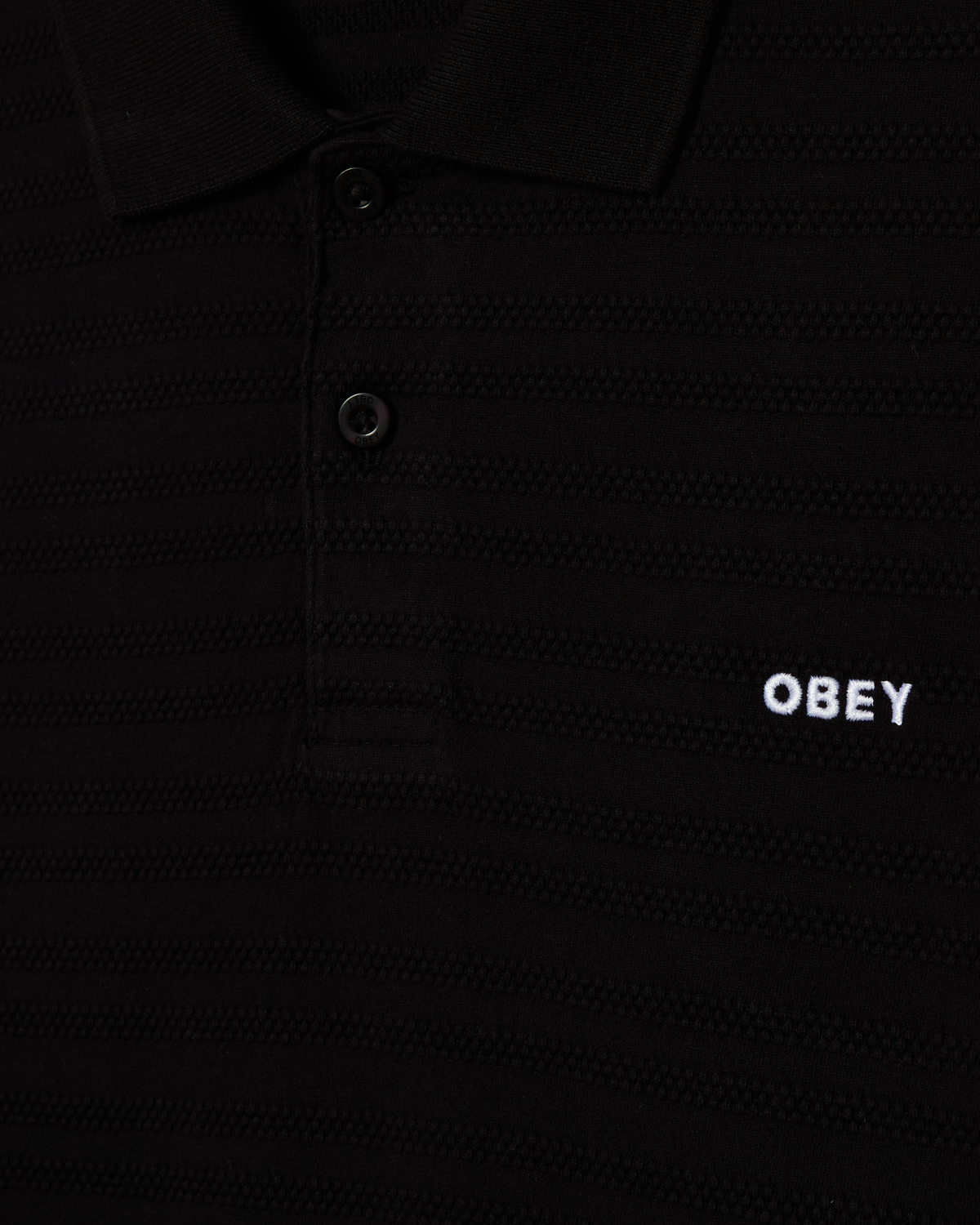 OBEY BOLD POLO - PIGMENT BLACK