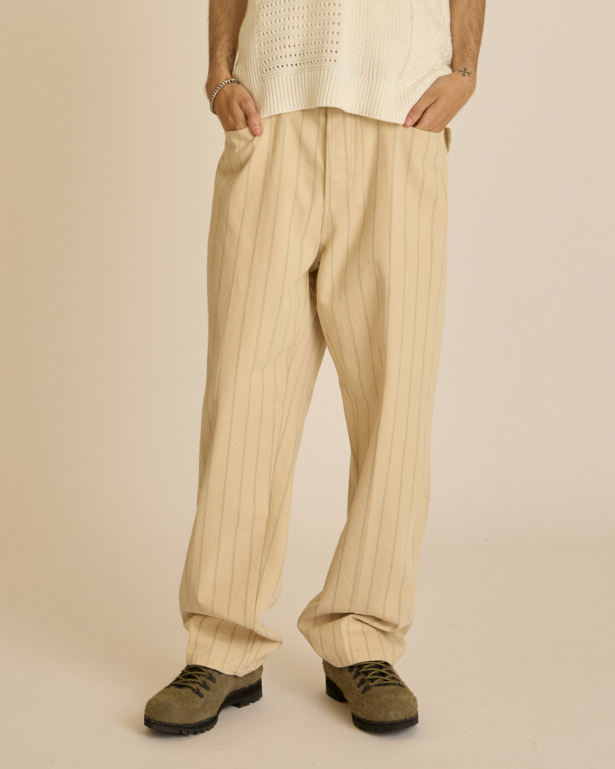 ®️oddy‪✩⃛ 　　ベージュ織ストライプ　４８枚 CLASSIC BAGGY STRIPE DENIM – OBEY CLOTHING JP