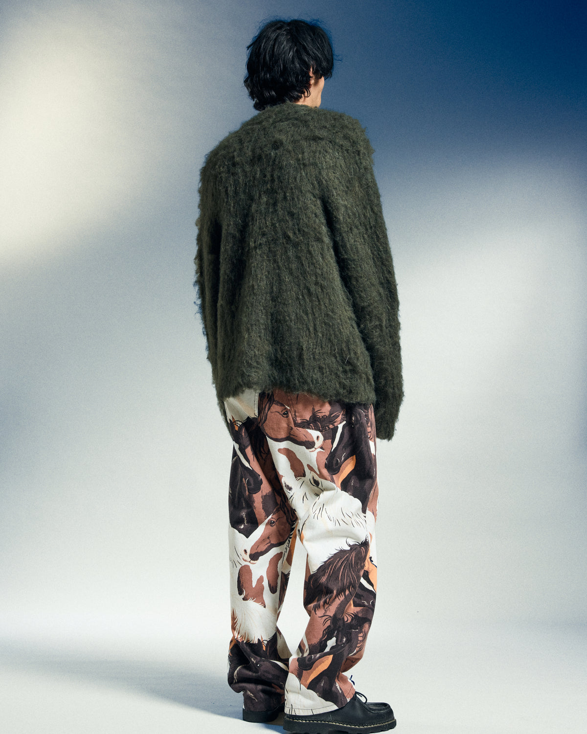 CLASSIC BAGGY PRINTED DENIM - BROWN MULTI