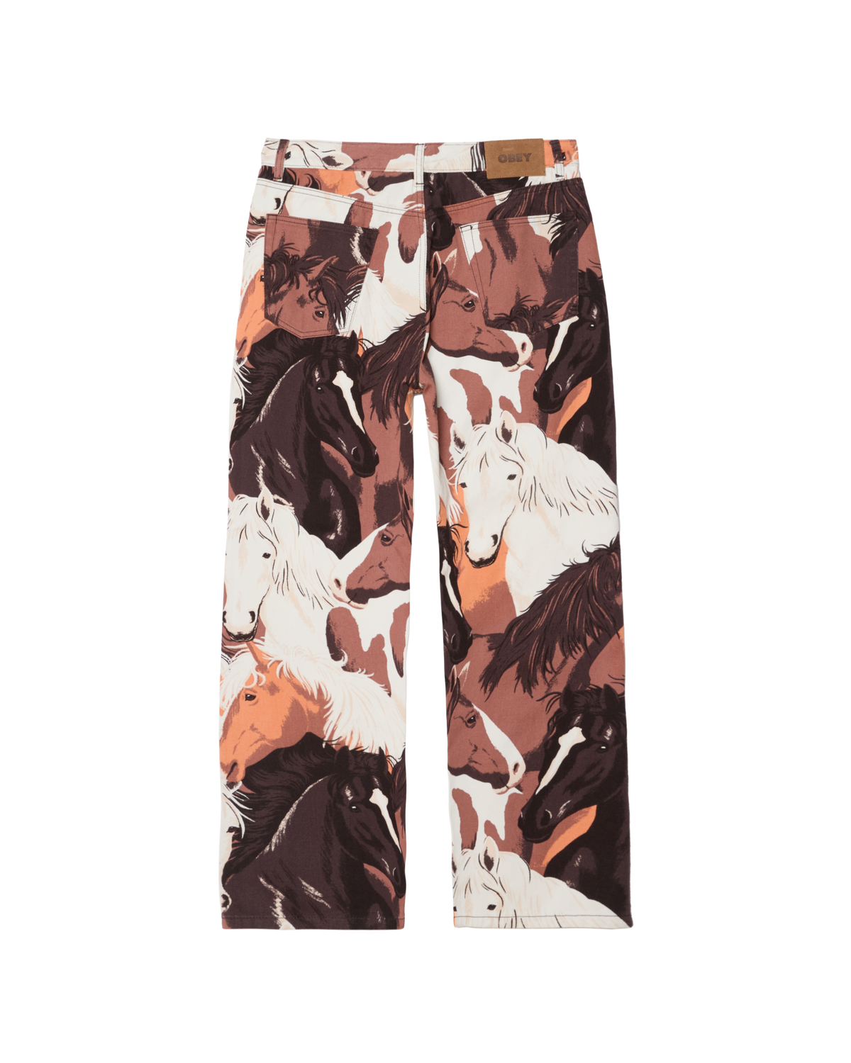 CLASSIC BAGGY PRINTED DENIM - BROWN MULTI