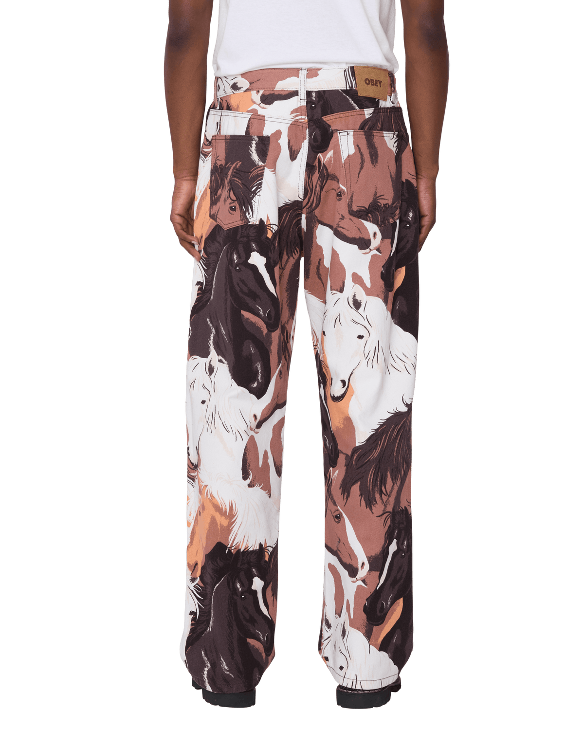 CLASSIC BAGGY PRINTED DENIM - BROWN MULTI