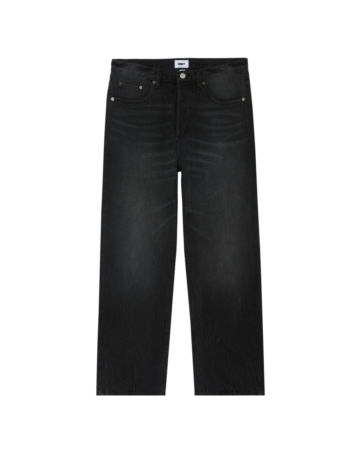 BOXCAR STRAIGHT LEG DENIM - HEAVY VINTAGE BLACK