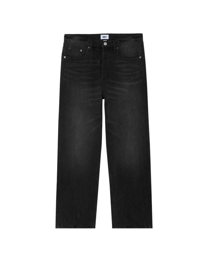 BOXCAR STRAIGHT LEG DENIM - HEAVY VINTAGE BLACK