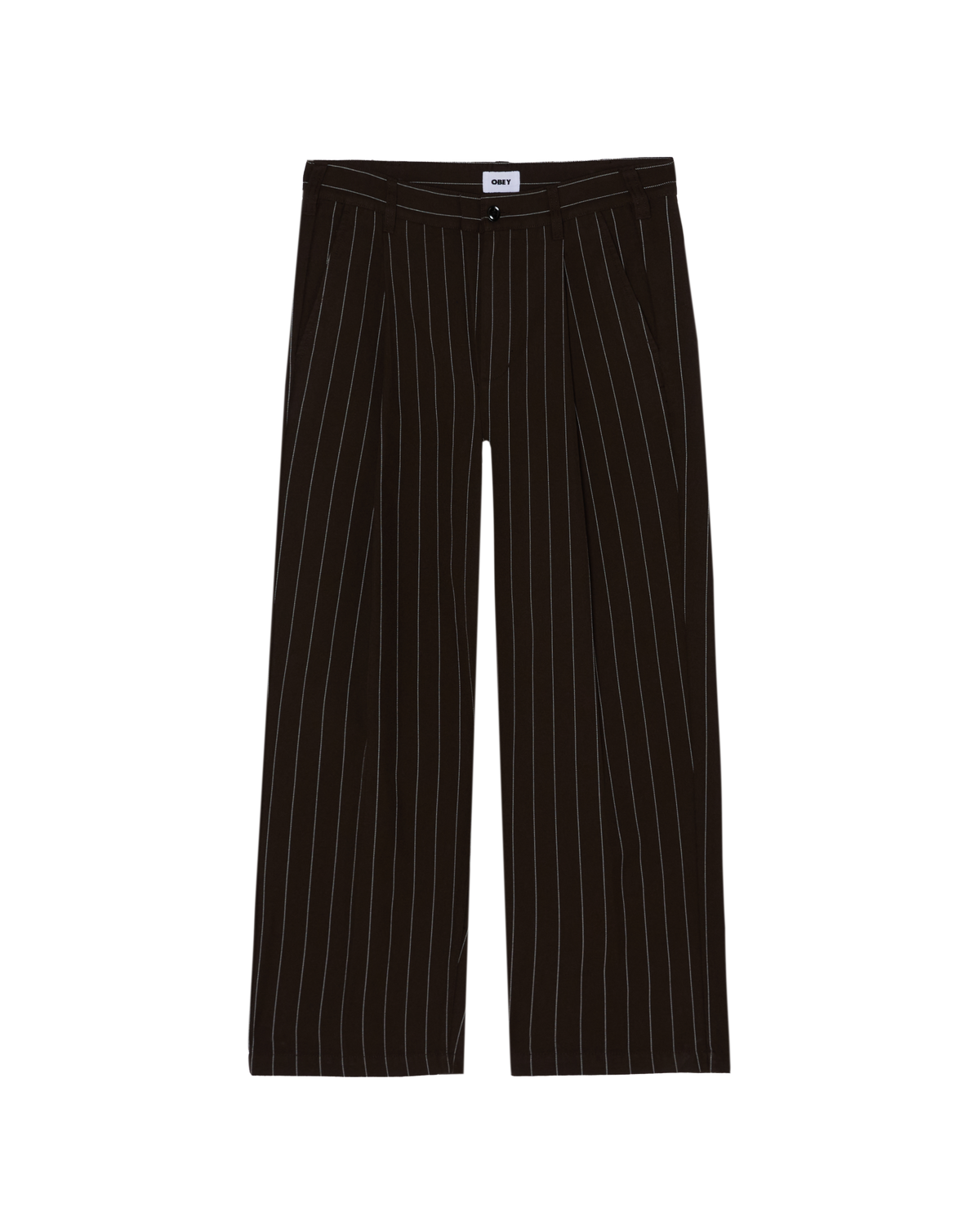 DEAN STRIPE PLEATED PANT - CARBON PINSTRIPLE