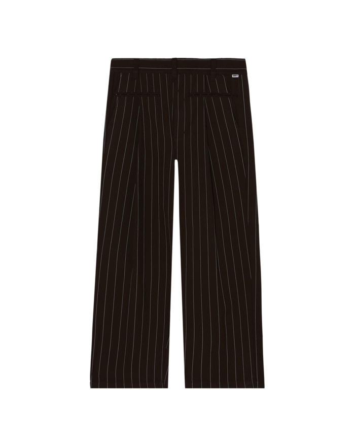 DEAN STRIPE PLEATED PANT - CARBON PINSTRIPLE