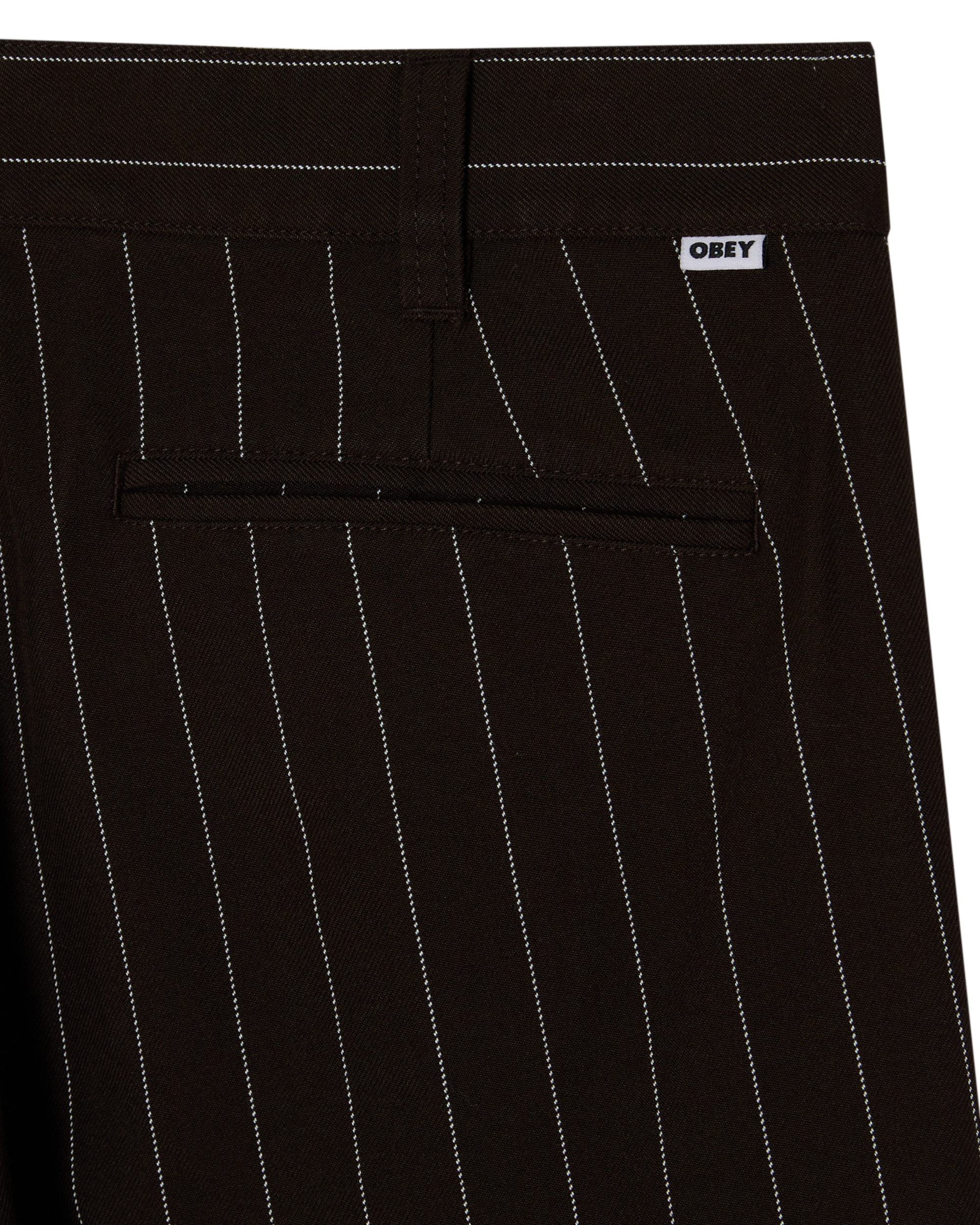 DEAN STRIPE PLEATED PANT - CARBON PINSTRIPLE