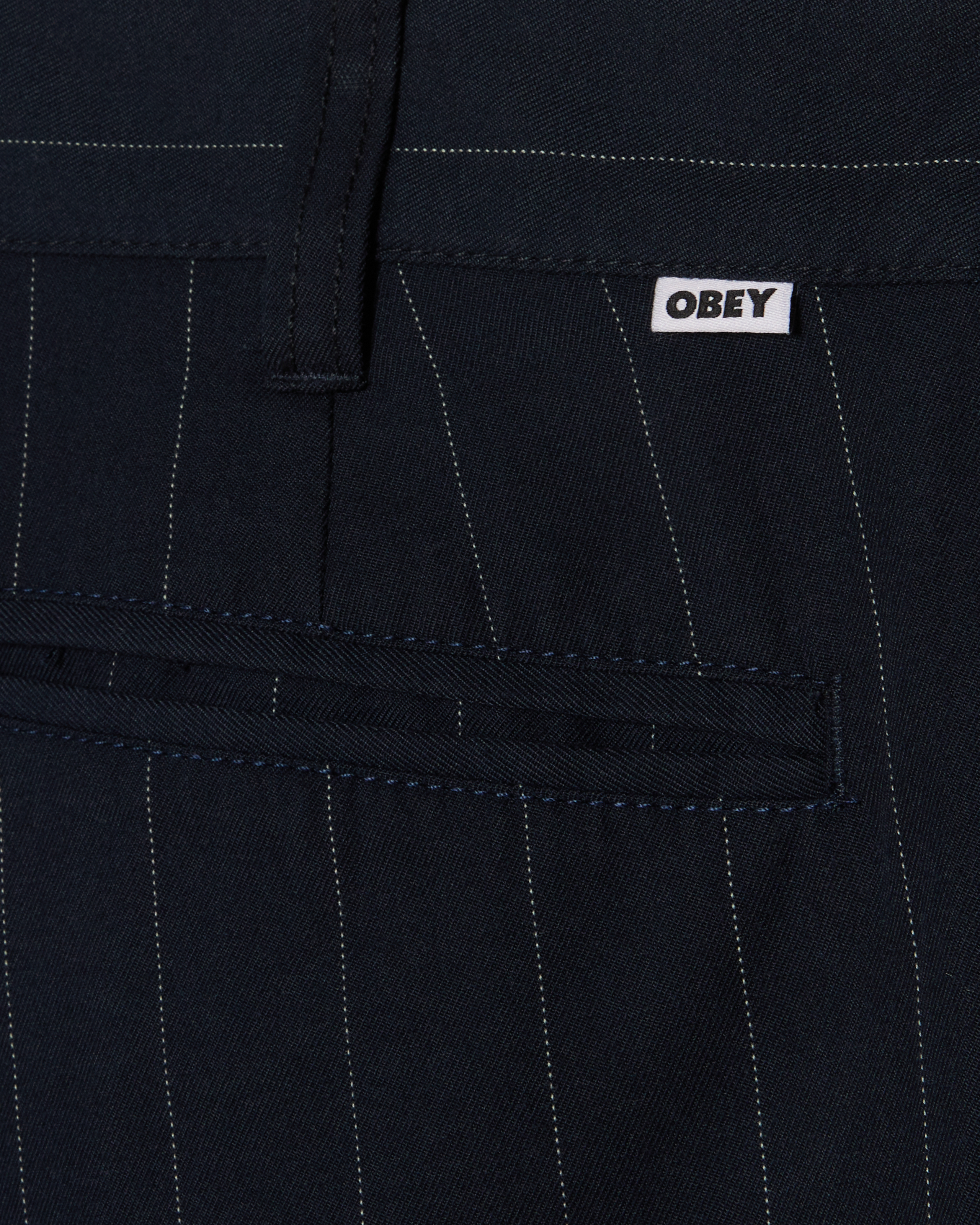 DEAN STRIPE PLEATED PANT - MIDNIGHT NAVY MULTI