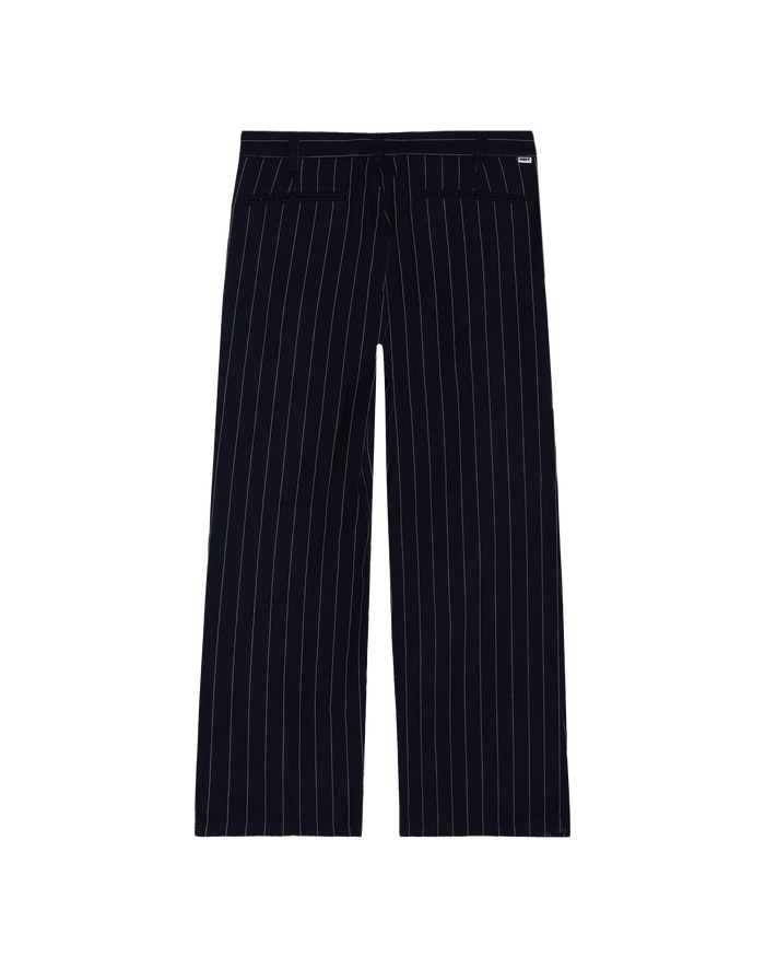 DEAN STRIPE PLEATED PANT - NAVY PINSTRIPE