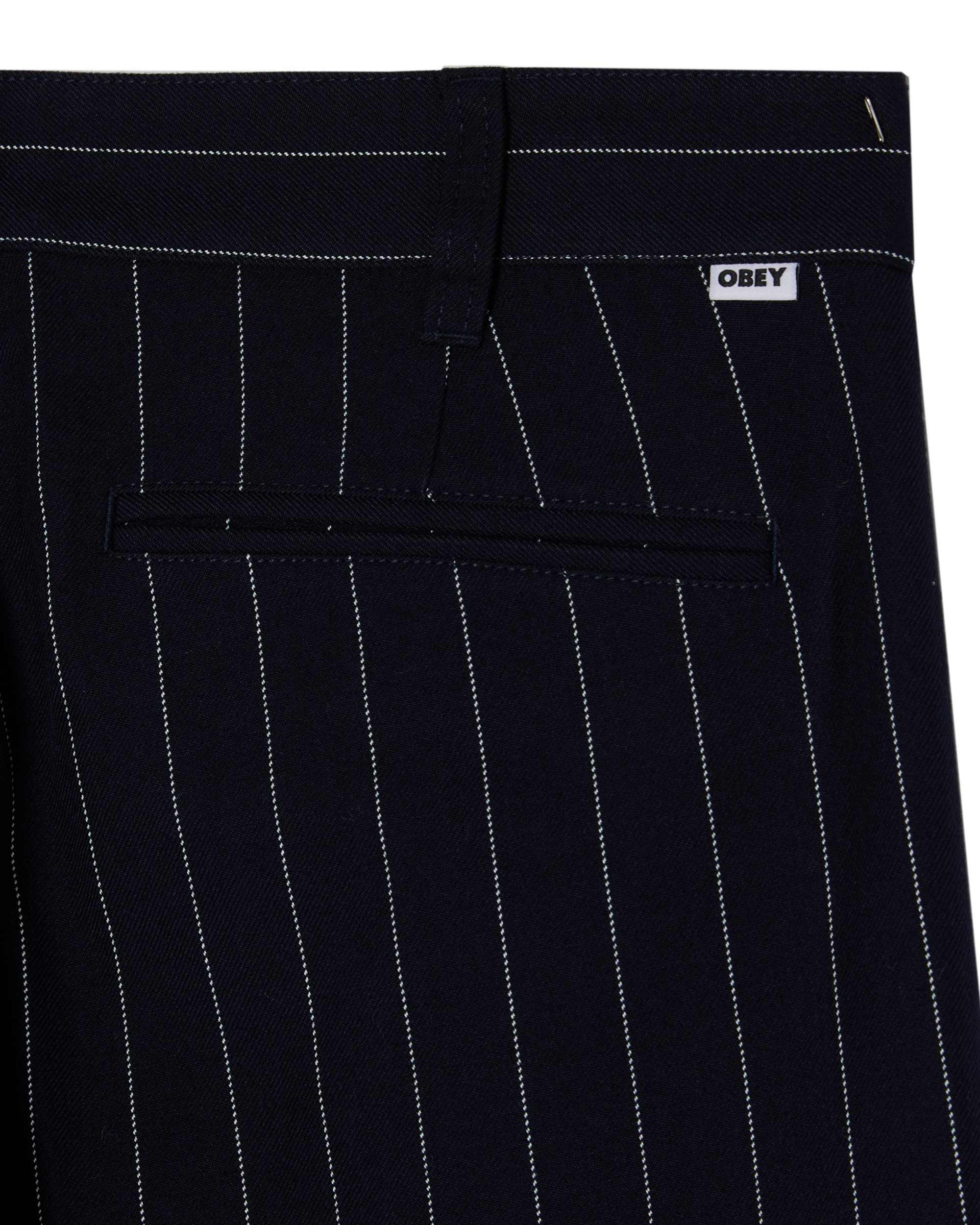 DEAN STRIPE PLEATED PANT - NAVY PINSTRIPE
