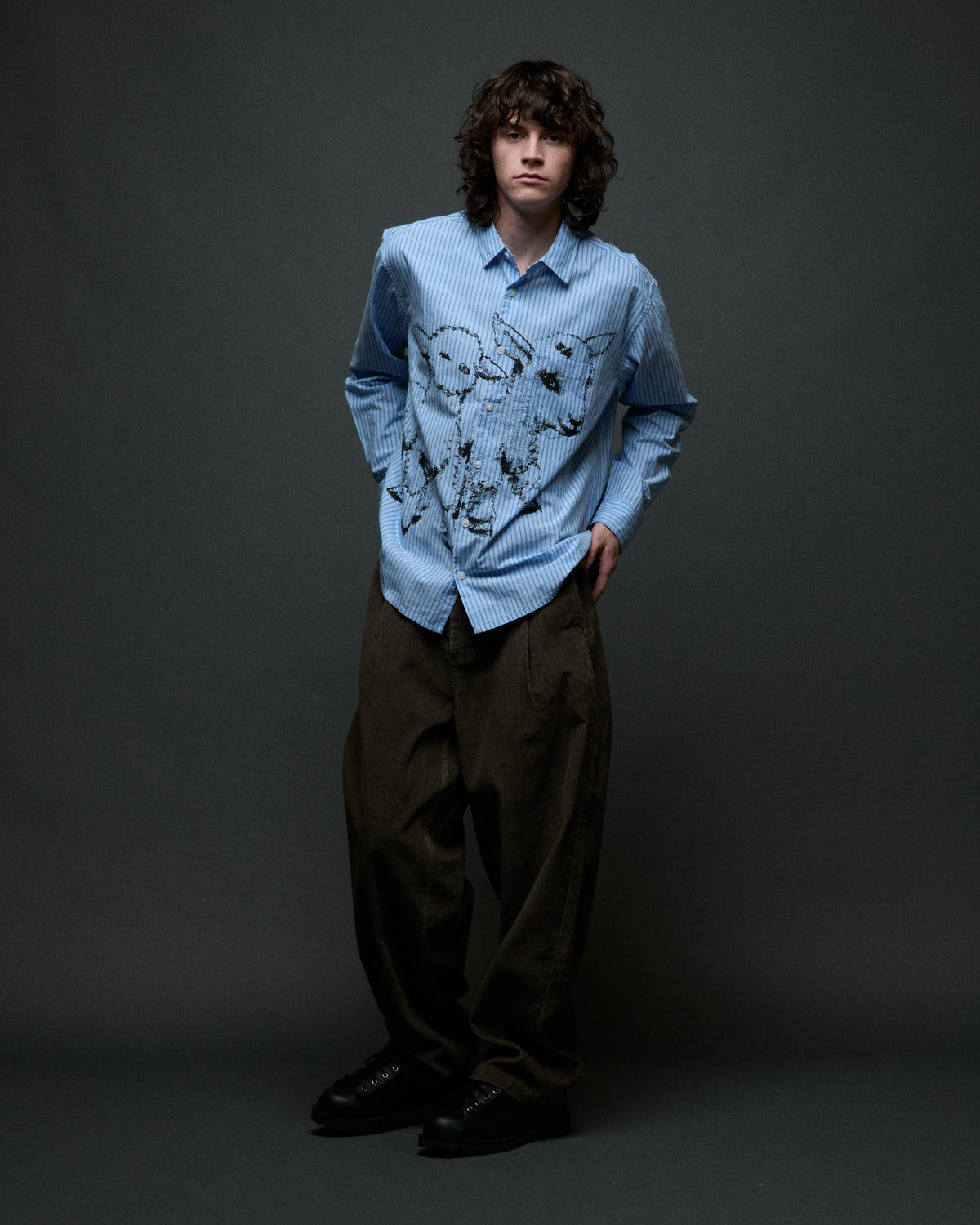 DEAN FADED WASH CORD PANT - WREN FADED WASH