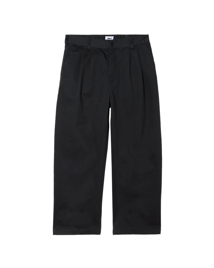FOSTER PLEATED PANT - BLACK
