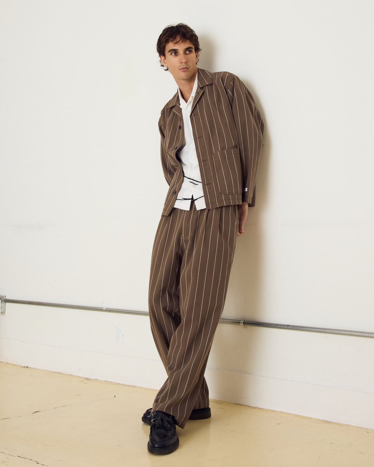 FOSTER PLEATED STRIPE PANT - CANTEEN MULTI