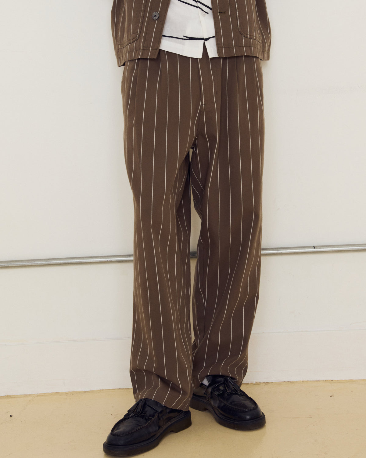 FOSTER PLEATED STRIPE PANT - CANTEEN MULTI