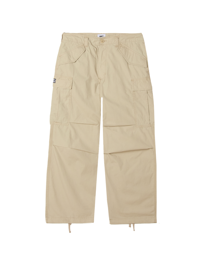 BAGGY CARGO PANT - BROWN RICE FADED WASH
