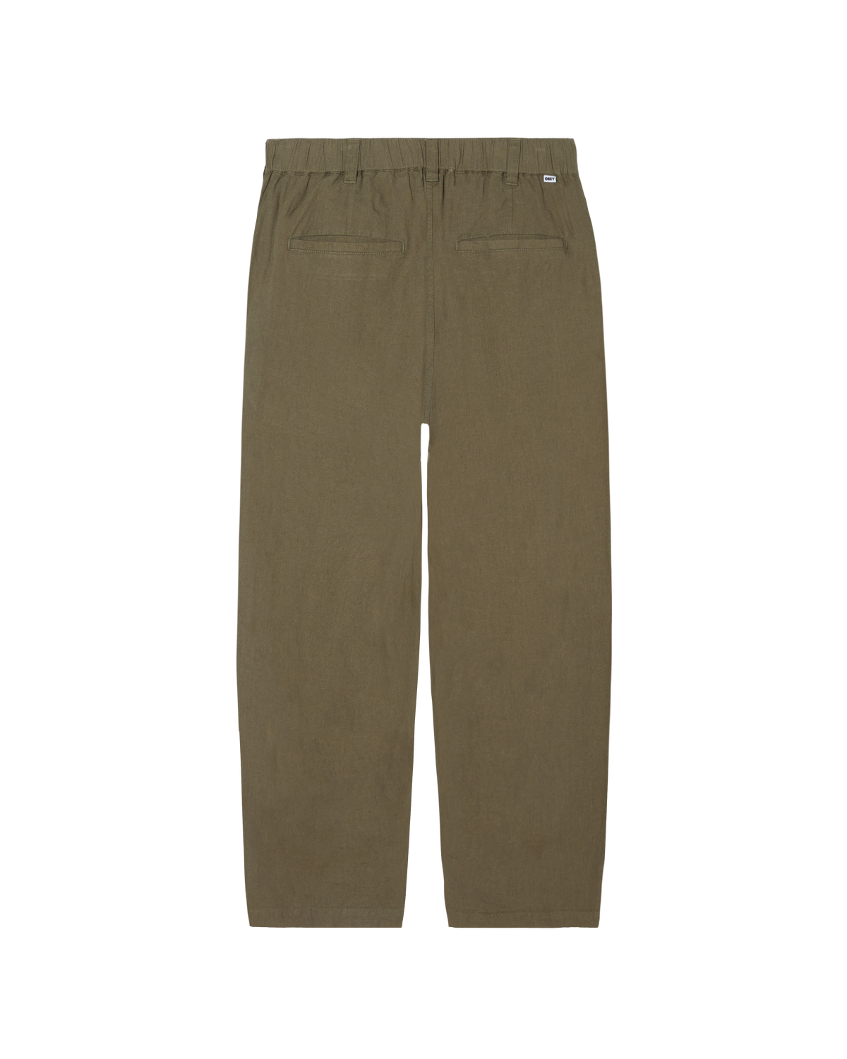 FOSTER PLEATED LINEN PANT - SMOKEY OLIVE