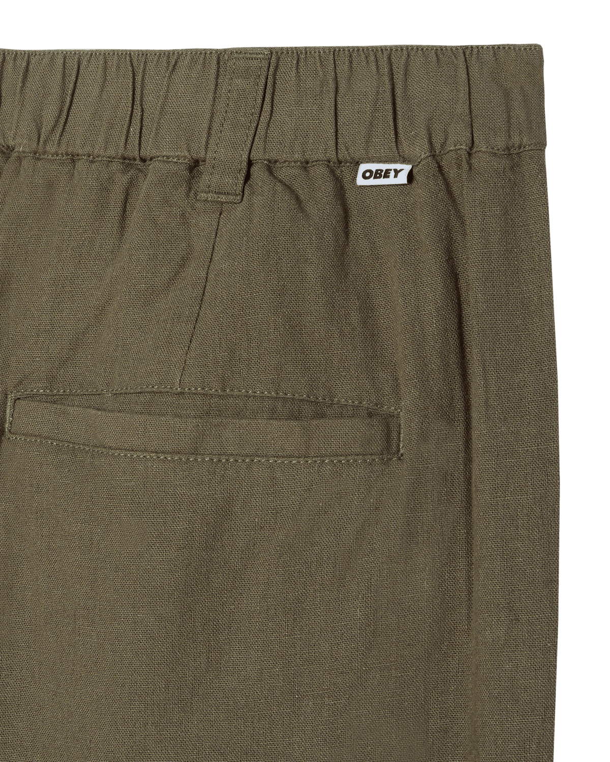 FOSTER PLEATED LINEN PANT - SMOKEY OLIVE