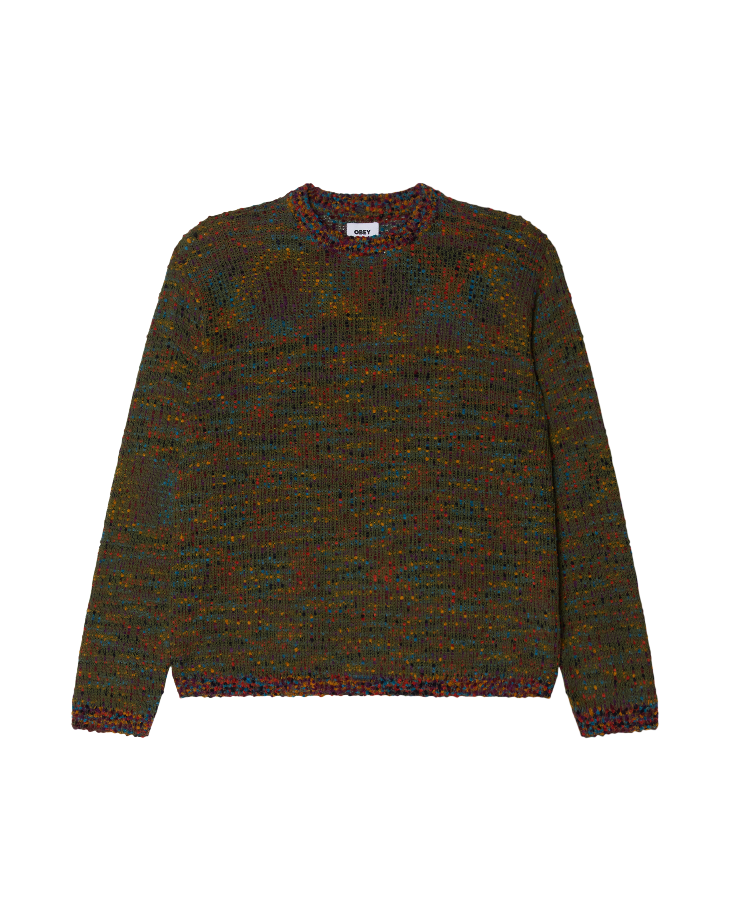 OBEY MARTIN SWEATER - CHIVE MULTI