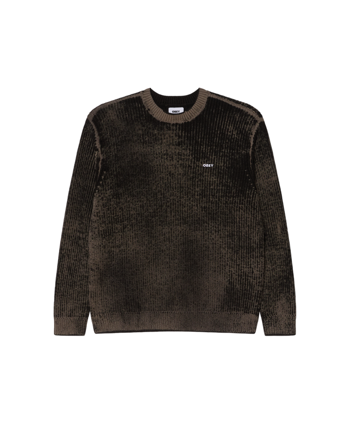OBEY SPRAY EFFECT SWEATER - BLACK MULTI