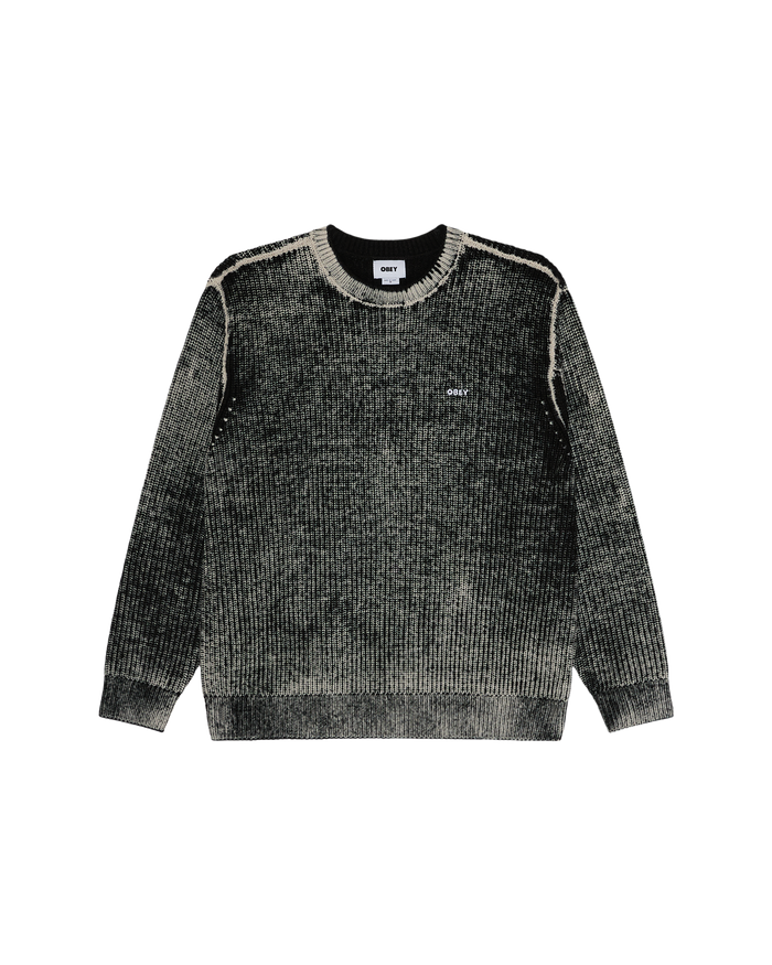 SPRAY EFFECT SWEATER - DARK BLACK MULTI
