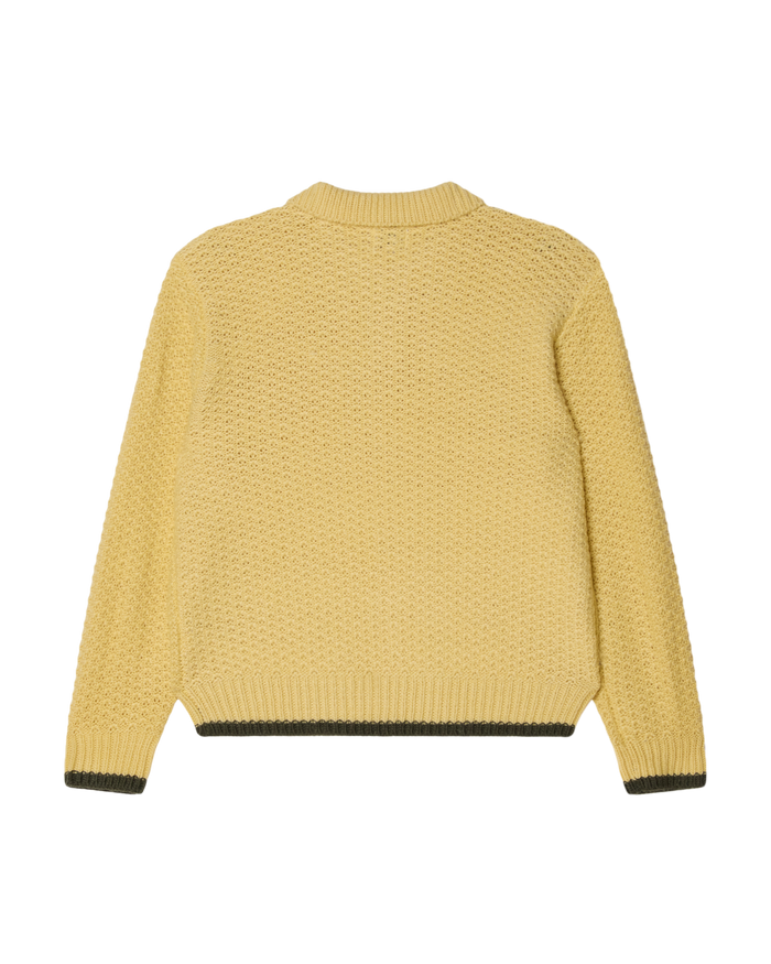 OBEY LORETO POLO SWEATER - STRAW MULTI