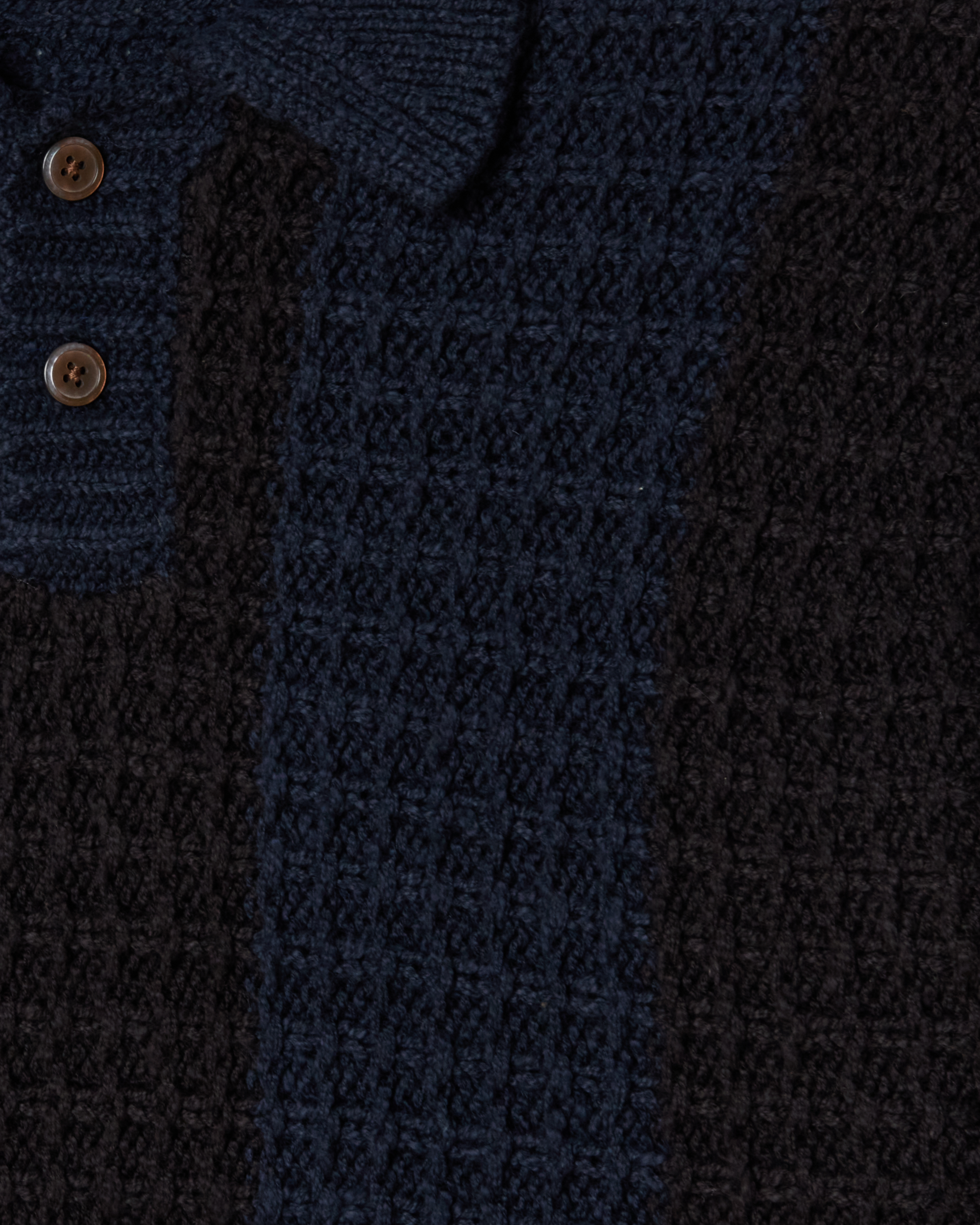 TEXTURED RUGBY POLO - DARK NAVY MULTI