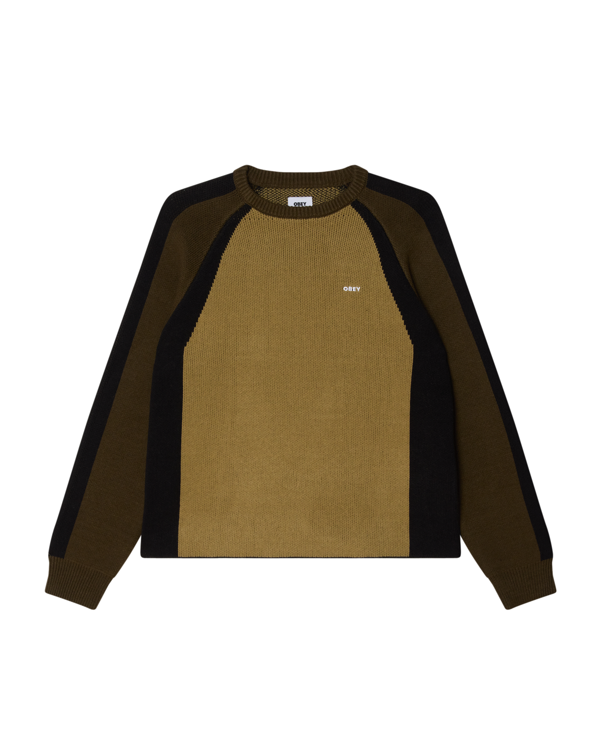 RAGLAN CREW NECK SWEATER - MERMAID GREEN MULTI