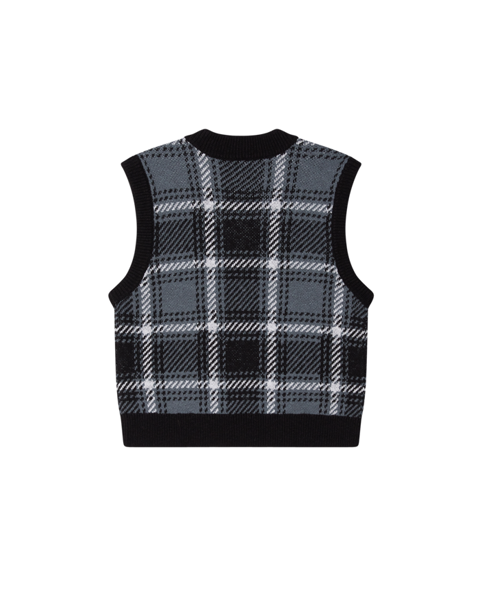 OBEY AVON PLAID VEST - COLD BLACK MULTI