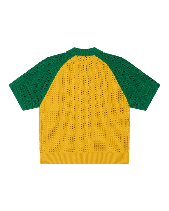 OBEY ABEL POLO SWEATER - MUSTARD MULTI