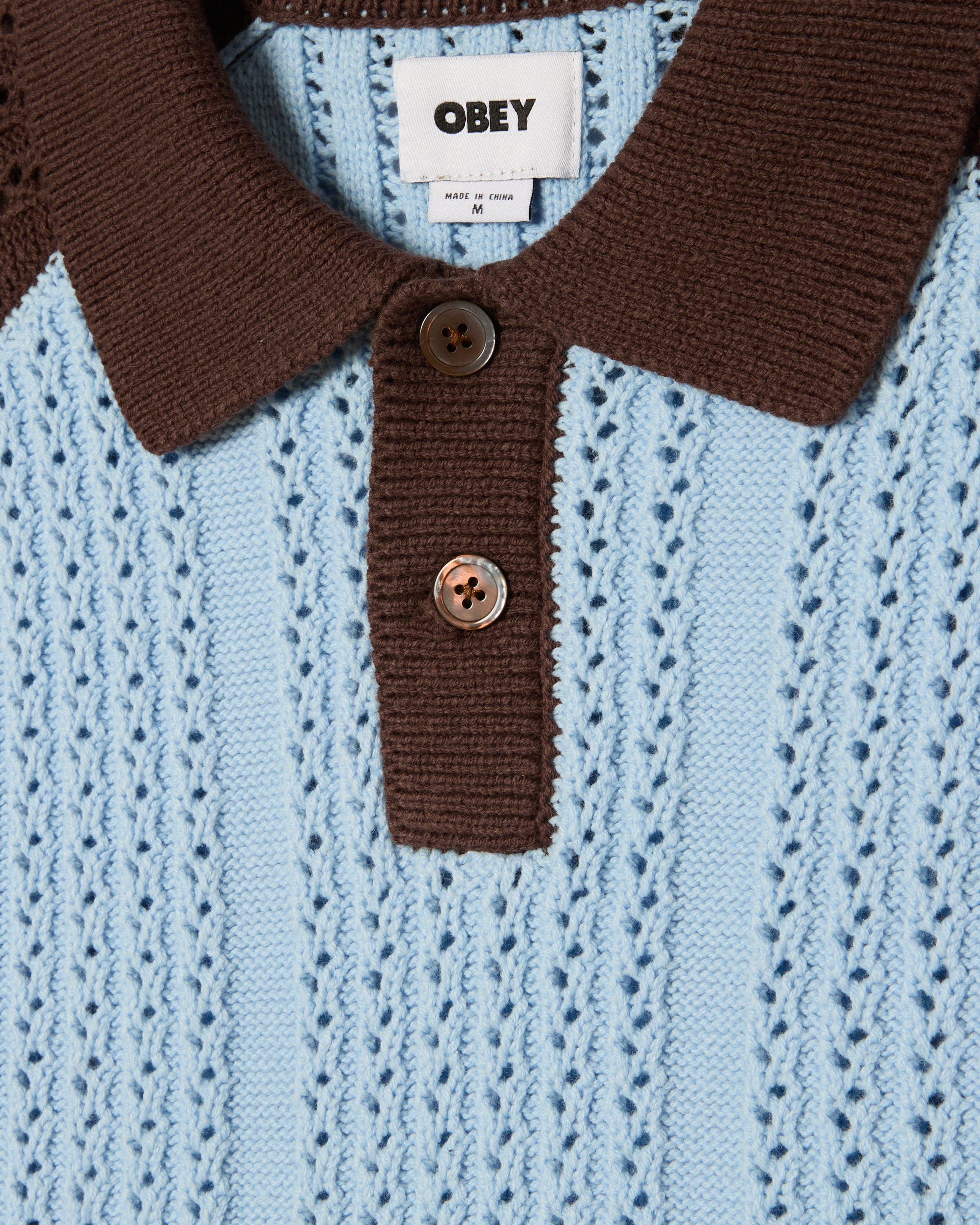 OBEY ABEL POLO SWEATER - SKYWAY MULTI