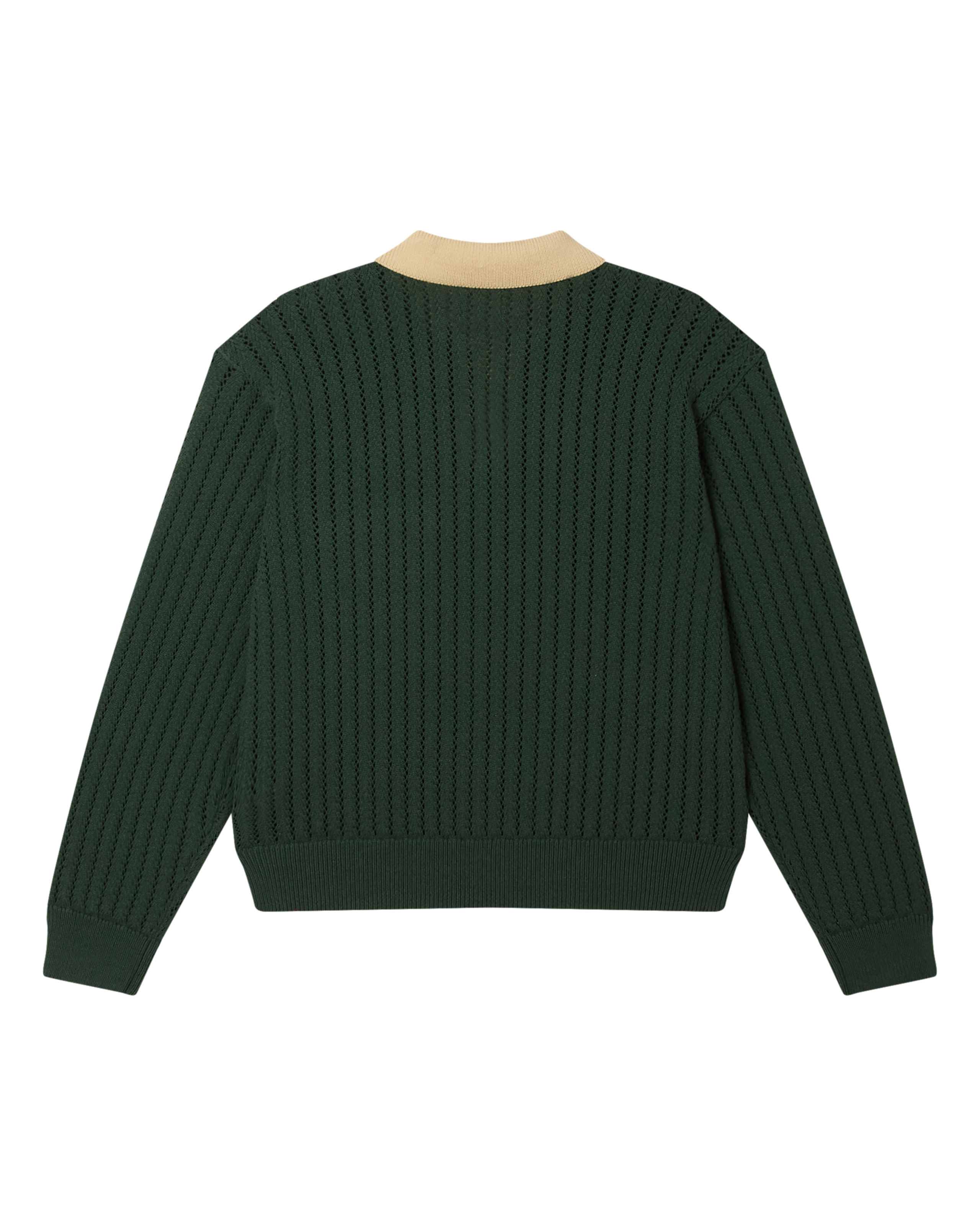 OBEY JASPER POLO SWEATER - PINE NEEDLE MULTI