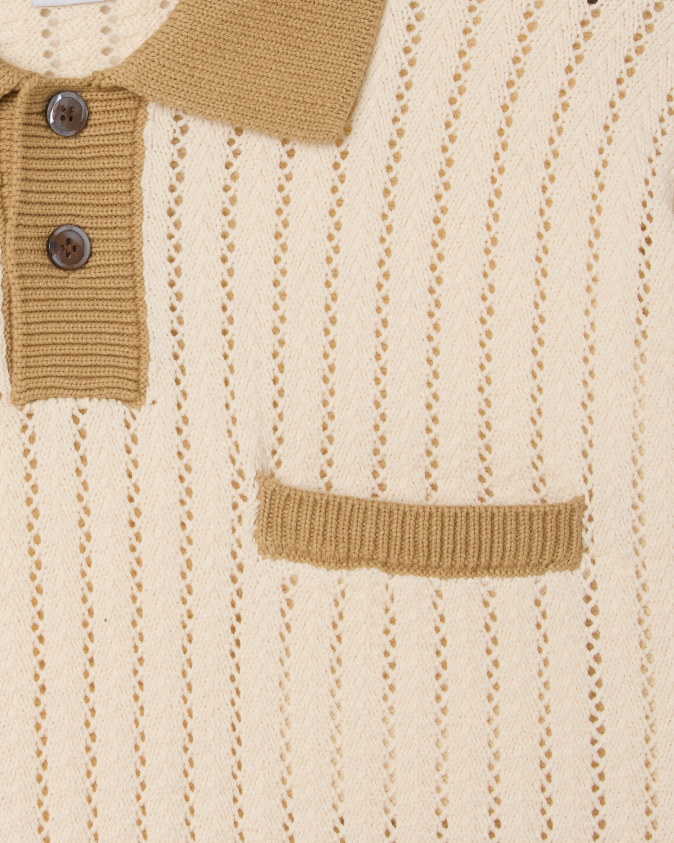 OBEY JASPER POLO SWEATER - UNBLEACHED MULTI