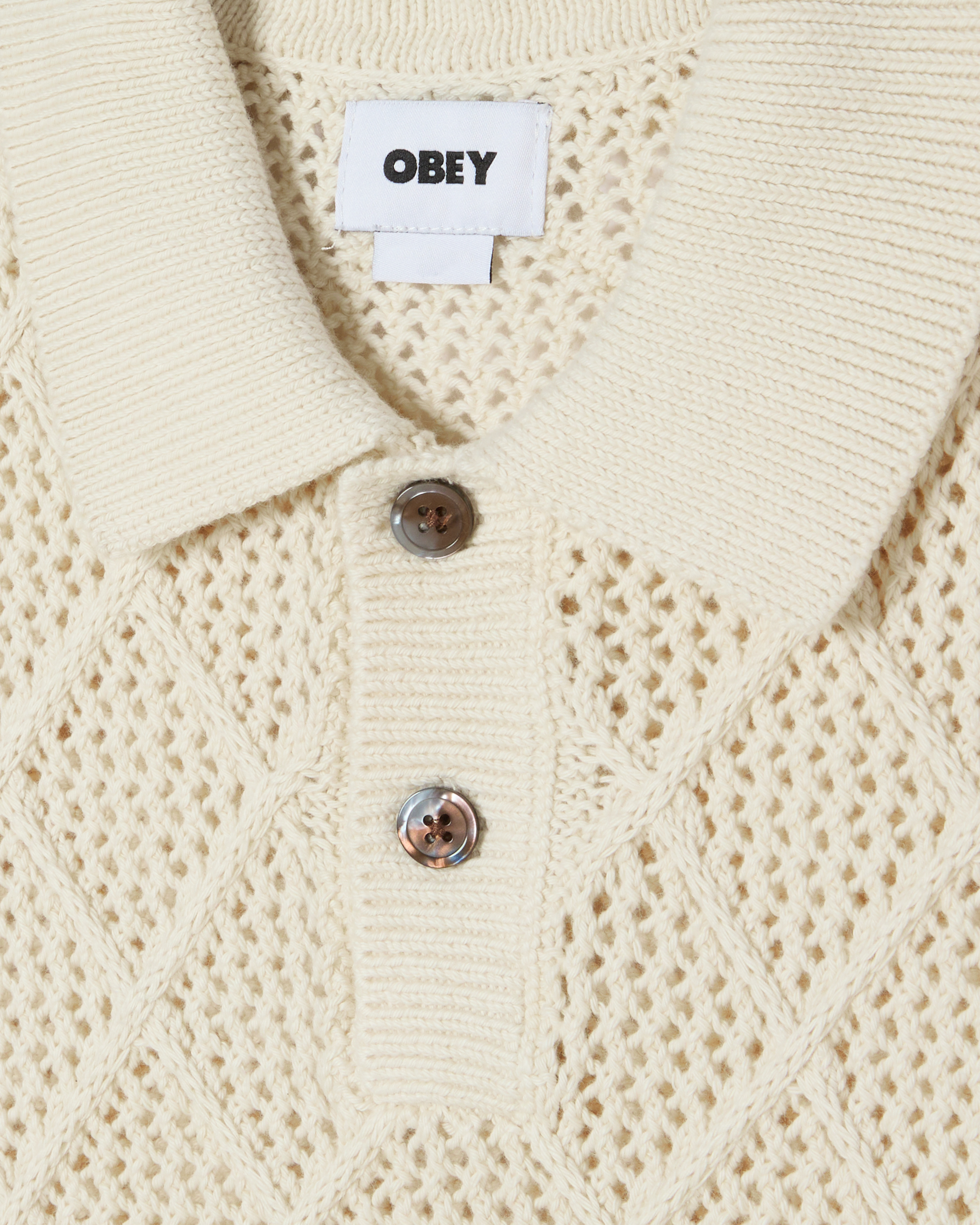 OBEY ERYK POLO SWEATER - BIRCH