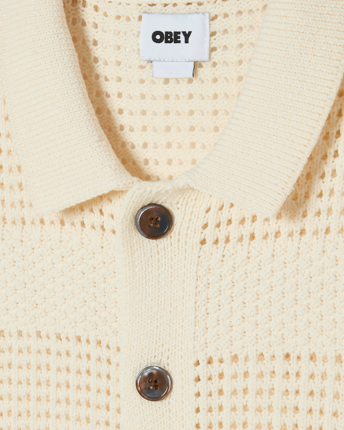 OBEY ZACH SWEATER SHIRT - UNBLEACHED