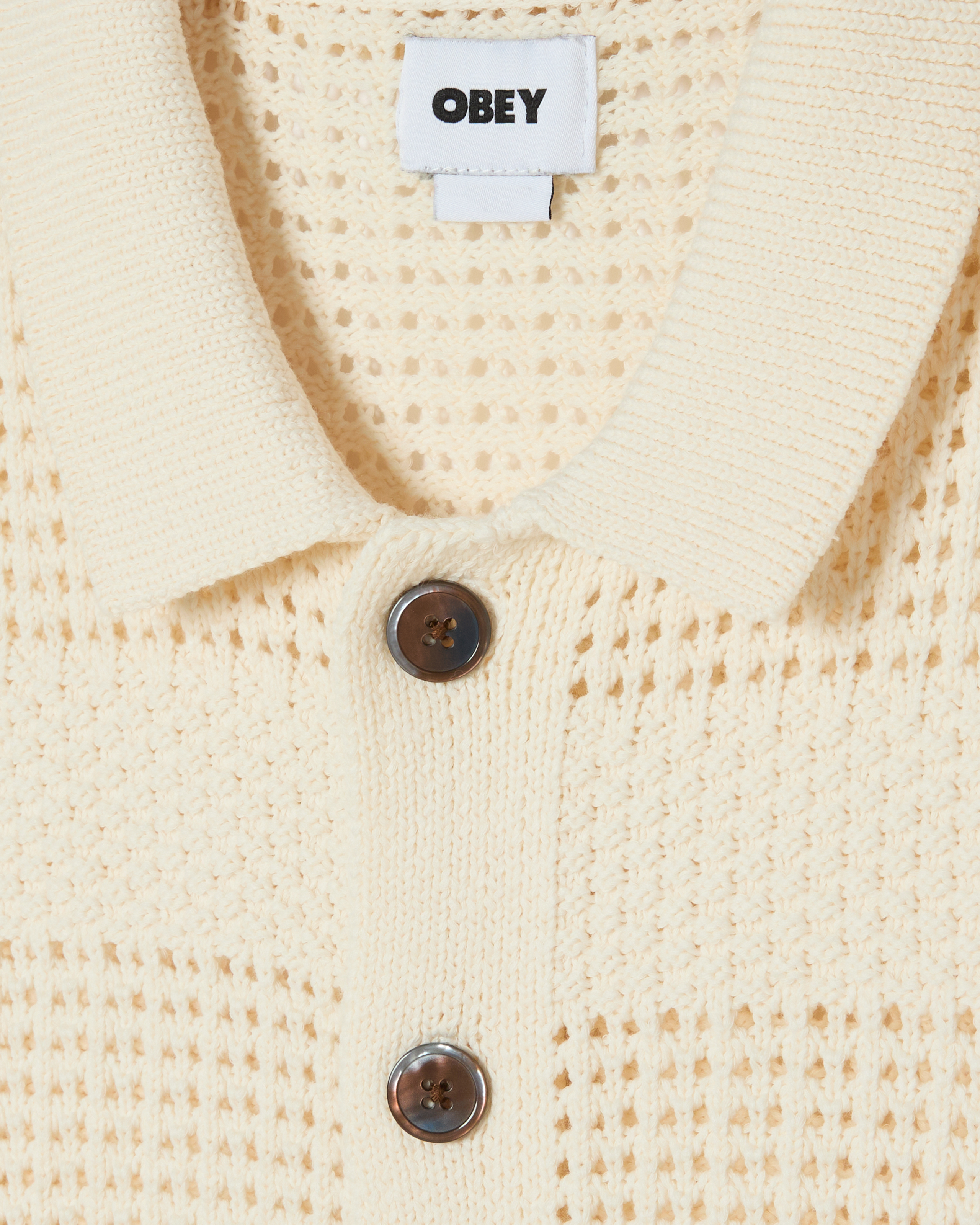 OBEY ZACH SWEATER SHIRT - UNBLEACHED