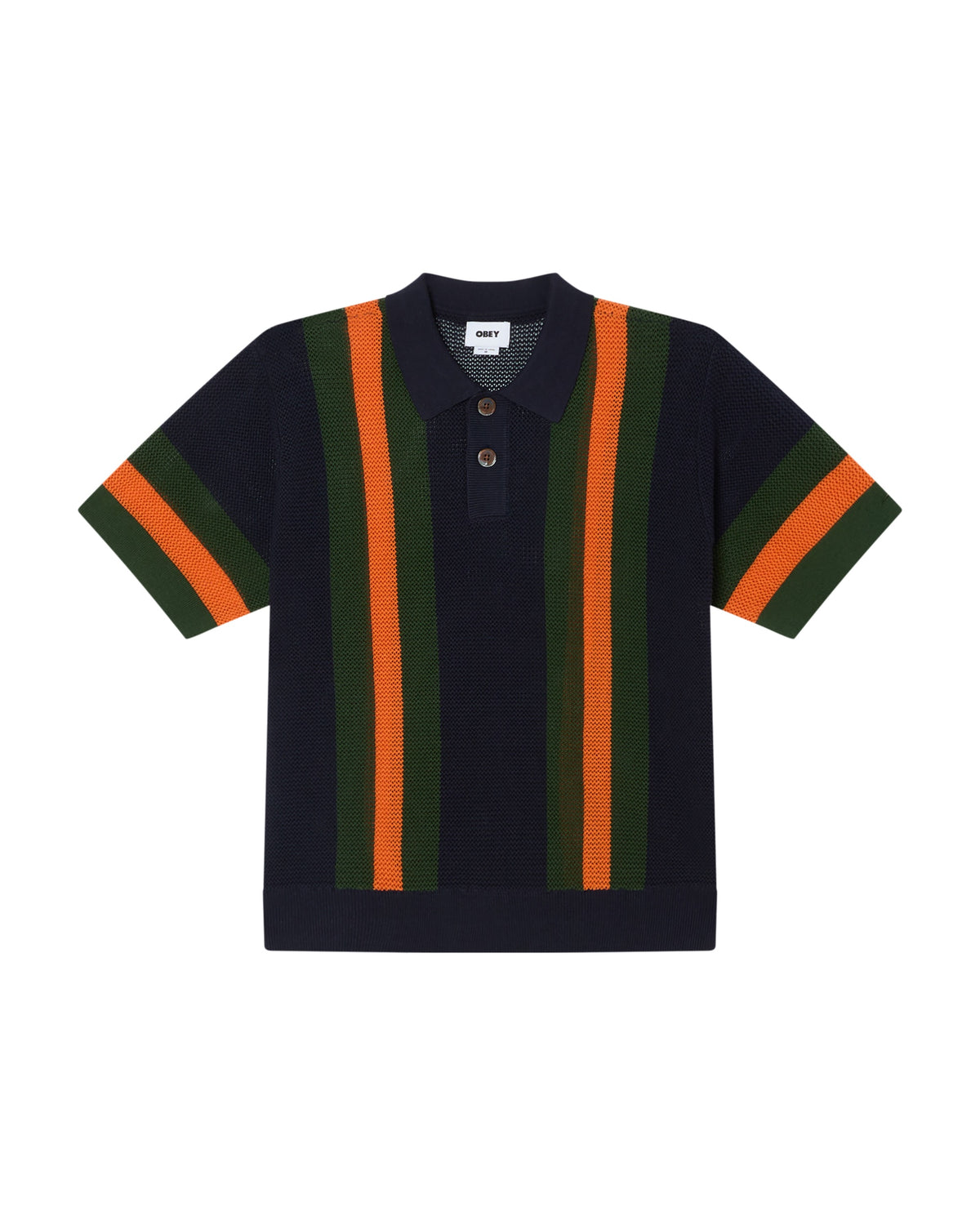 OBEY SETH POLO SWEATER - DARK NAVY MULTI