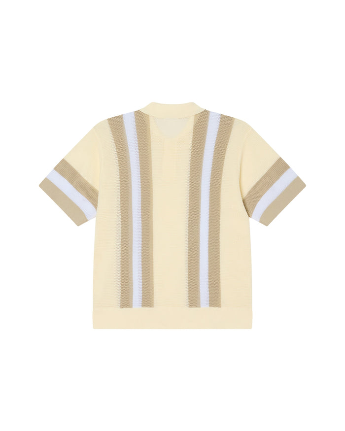 OBEY SETH POLO SWEATER - UNBLEACHED MULTI