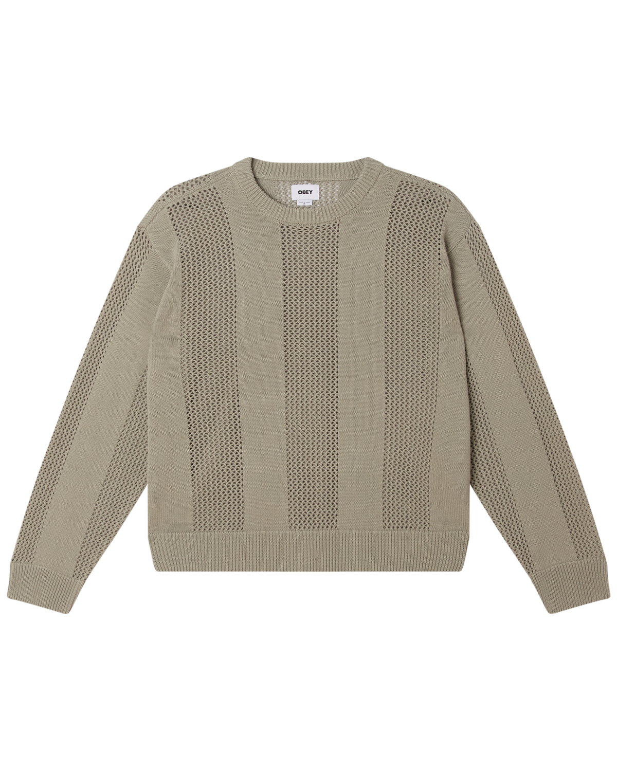 OBEY CROCHET SWEATER - LONDON FOG